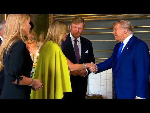 Trump arriveert bij koning Willem-Alexander en Máxima