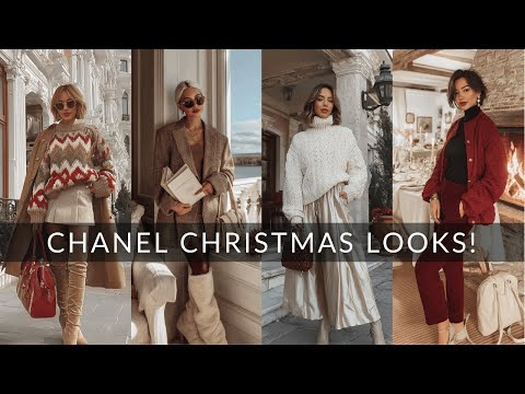 Elegant Chanel Christmas Outfits | Golden Glamour Luxury Looks That WOW