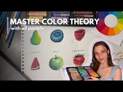How to MASTER color theory with oil pastels | easy beginner tutorial (fruit drawings)
