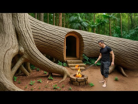 100 Days Solo Bushcraft, Survival & Building a Treehouse in the Rainforest