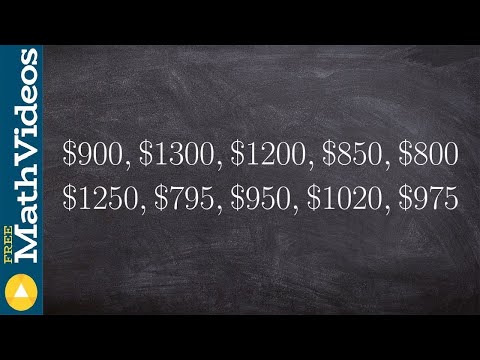 Learning how to find the variance and standard deviation from a set of data