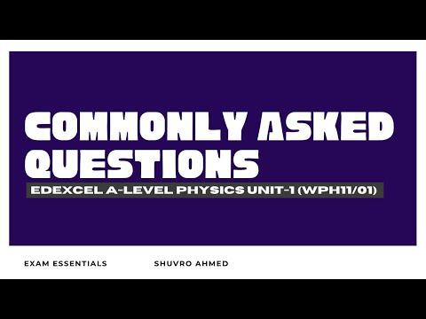Edexcel IAL Physics Unit 1 | Most Common, Important & Difficult Questions | WPH11/01 | May 2025 Exam