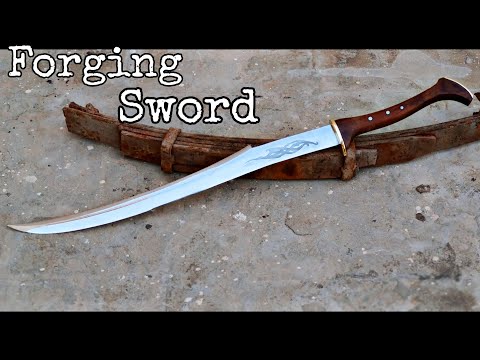 Forging Sword from leaf spring -Sword making