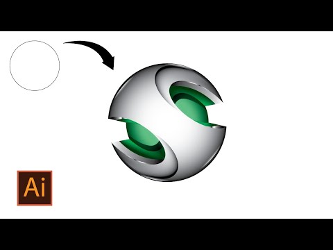 3D Circle Logo #illustrator #adobeillustrator #adobephotoshop #viral