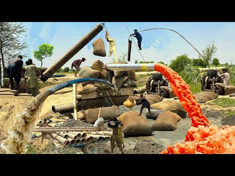 Amazing Borewell Drilling Process with old technique| Powerful Rig Reaches 499FT for Water!