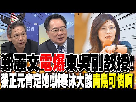 直言青鳥教授無腦! 蔡正元肯定鄭麗文"勇氣可嘉"｜鄭麗文電爆東吳副教授! 謝寒冰大酸:"青鳥可憐啊"