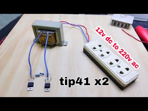 INFERTER 12V DC TO 220V AC // TRANSISTOR TIP41 X2
