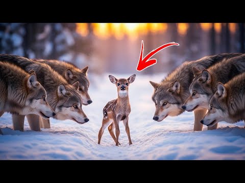 Беспомощного Оленёнка Окружила Стая Волков — Только Посмотрите, Кто Пришёл Ему На Помощь