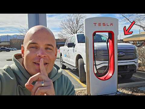 Charging a Ford EV at a Tesla Supercharger is.... Mostly Easy.