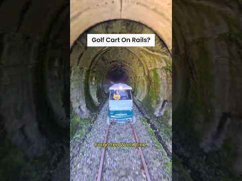 Golf cart… but make it a TRAIN 🚂😅