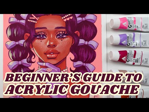 WHAT YOU NEED TO KNOW ABOUT ACRYLIC GOUACHE ✦ how to blend, diff between regular gouache & more