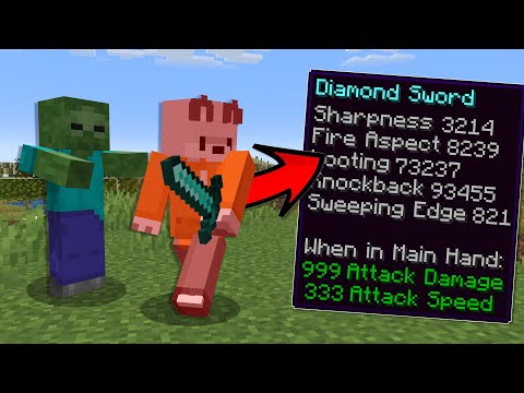 Minecraft But Taking Damage Enchants Your Inventory