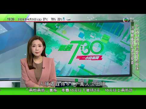 無綫TVB730一小時新聞｜安理會周六表決維護霍爾木茲海峽決議 中方稱須謹慎行事｜被偷走羅馬尼亞國寶金頭盔尋回 據報警方曾利誘疑犯供出贓物下落｜馬興瑞涉嚴重違紀違法受查 第三名二十屆中央政治局委員落馬
