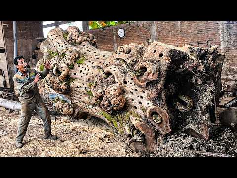DANGEROUS LEGEND! This Tree Terrified Everyone—Only the Toughest Cut It at the Sawmill