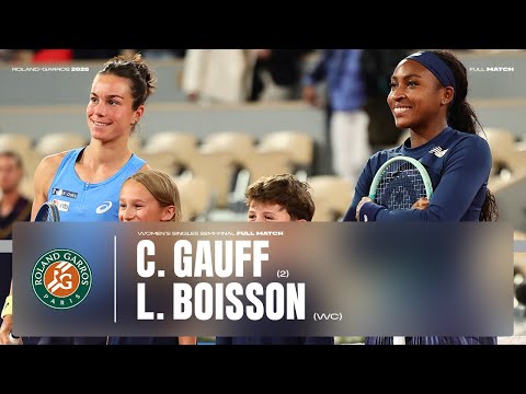 Full match Gauff vs Boisson semi-final | Roland-Garros 2025