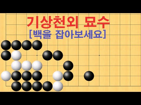 바둑 묘수 사활 - 기상천외 묘수가 나옵니다. 백을 잡아보세요