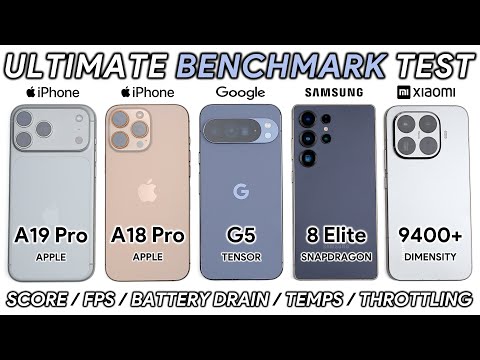 iPhone 17 Pro Max vs 16 Pro Max / Pixel 10 Pro XL / Galaxy S25 Ultra / Xiaomi 15T Pro Benchmark Test