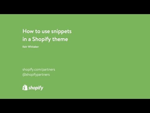 Liquid Tricks: How to use snippets in a Shopify theme
