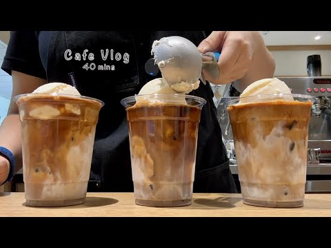 [4K] 🤎🍨 Cafe Vlog 40 minutes binge watch 🍨🤎
