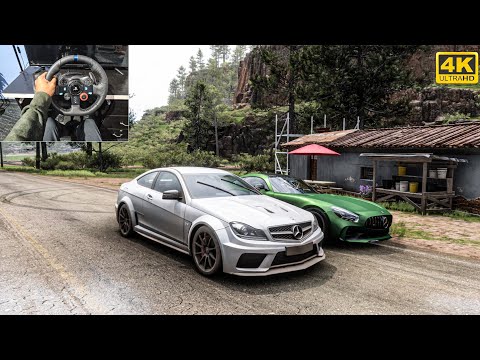 Mercedes-Benz C63 AMG & Mercedes-AMG GT R | Forza Horizon 5 | Steering wheel Gameplay 