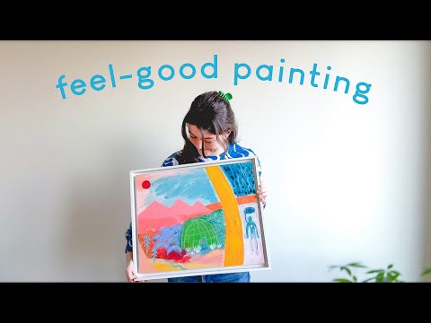 Paint with Me | Finding motivation & energy | abstract painting