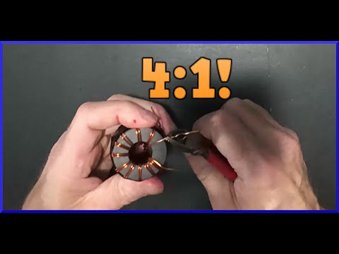 Building a 4:1 Ruthroff voltage balun for an 80 meter loop antenna.