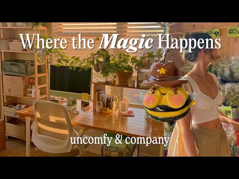 My Cozy Clay Setup: Studio Tour, Polymer Clay Demo, & Unboxing Fezibo Standing Desk