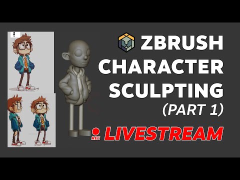 Live 3D Sculpt Jam - Cartoony Nerdy Guy (Part 1) | Sept 1, 2023