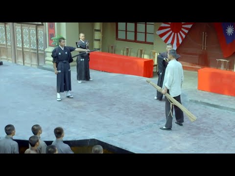 Japanese samurai set up a ring,and a boy stepped up and defeated three Japanese masters in a row