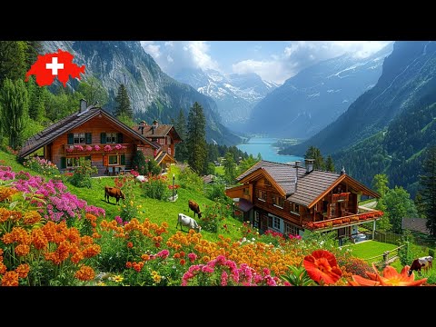 🇨🇭 Most Beautiful Villages in Heaven on Earth 🇨🇭Amazing Traditional SWISS VILLAGES. 4K Walking Tour