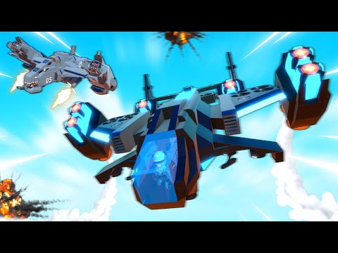 We Built MASSIVE Weaponized VTOL GUNSHIPS For BATTLE!