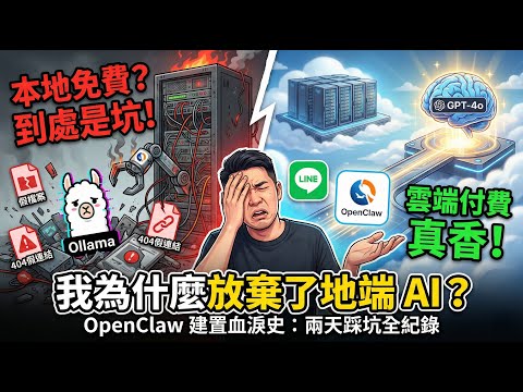 OpenClaw + Ollama 本地 AI 建置血淚史!為什麼我最後含淚棄坑回歸雲端 LLM?