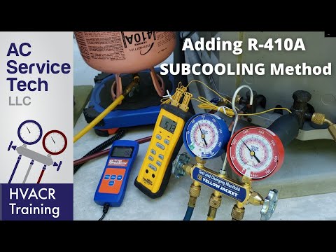 Charging an R-410A AC Unit that is Very Low on Refrigerant with the Subcooling Method!