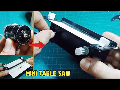 making a mini table saw with a 12 volt DC motor