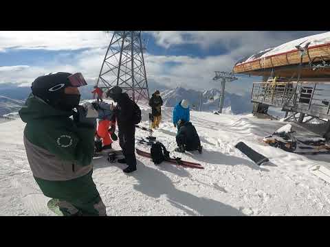 Эльбрус 2025. Спуск с Гарабаши первым следом.