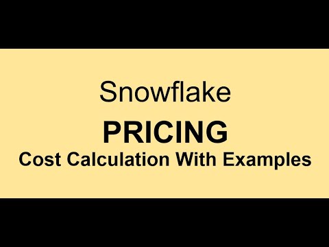 Snowflake - Pricing(Costs in Snowflake)