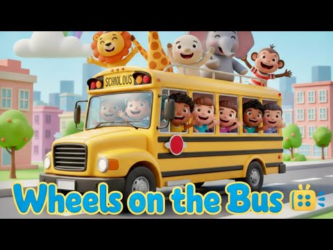 Wheels on the Bus π | Cute 3D Nursery Rhymes for Kids | Laila Fun