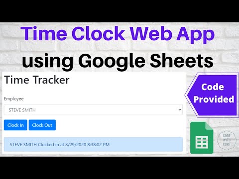 Employee Time Clock Web App on Google Sheets using Google Apps Script