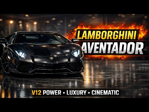 Lamborghini Aventador in Luxury Showroom | Exterior, Interior & V12 Engine Cinematic Review