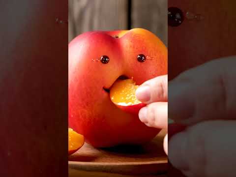 π AI Peach Eats Itself?! | Weird & Funny AI Animation #aivideo #aifruits #cutefruits #viralvideo