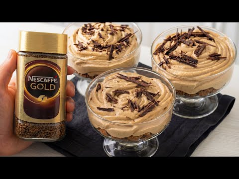 My Family Trick! Dessert in 5 minutes! The most amazing coffee mousse! No oven