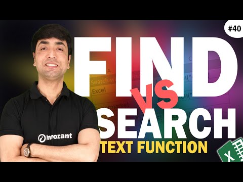 Find and Search Functions |Difference between find and Search in Excel