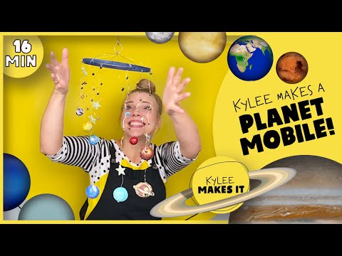 Kylee Makes a Planet Mobile | How to Make a DIY Planet Mobile with Air Dry Clay & Fingernail Polish!