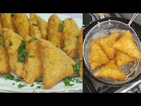 سمبوسه مقرمشة بتكات لأول مرة تشوفوها 👌و أسهل طريقة لف بسرعة الصاروخ👍 و مش شاربة زيت لازم تجربيها😍