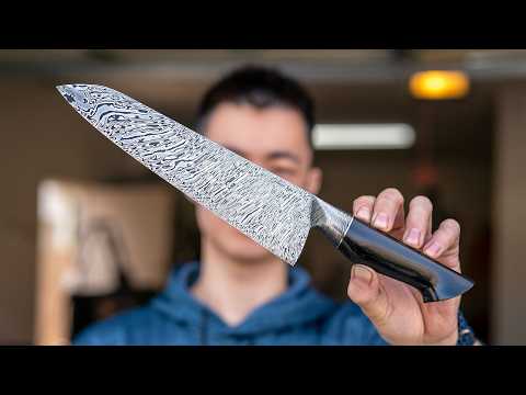 Making a Firestorm Damascus Chef's Knife