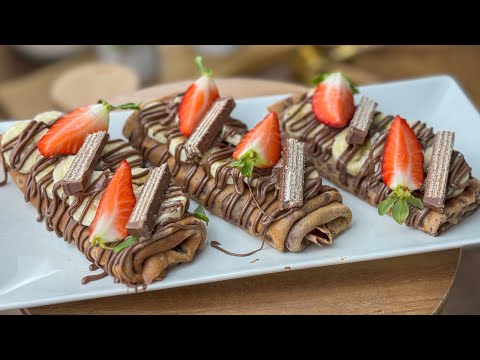 كريب شوكولا وصفة سهلة سريعة 😍مع سر قرمشة أحسن من المحلات