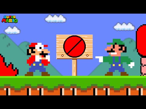 Super Mario Bros., but Mario Is Forbidden to Touch the Color RED!