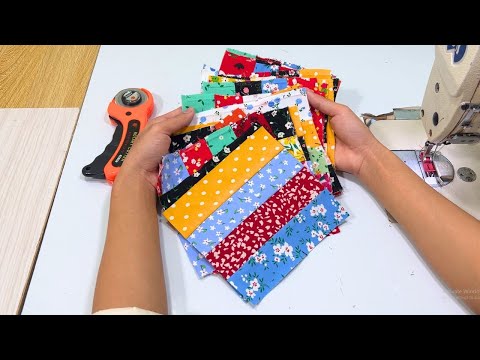 Watch me Turn Scraps of Fabric into a Beautiful Patchwork Quilt.