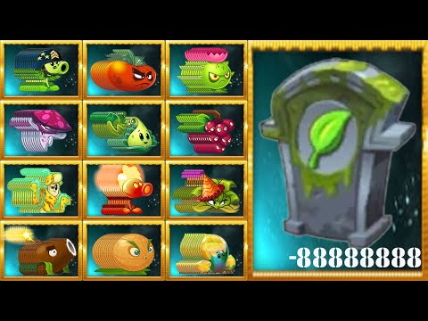 PVZ 2 Random 42 Plants x 5* POWER UP - Which Plant Can Win? - Pvz 2 Plant vs Gravestone Grid