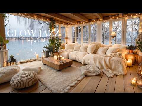 Evening Lakeside Jazz Glow ✨ Soft Piano & Smooth Jazz for Calm, Focus & Winter Reflection